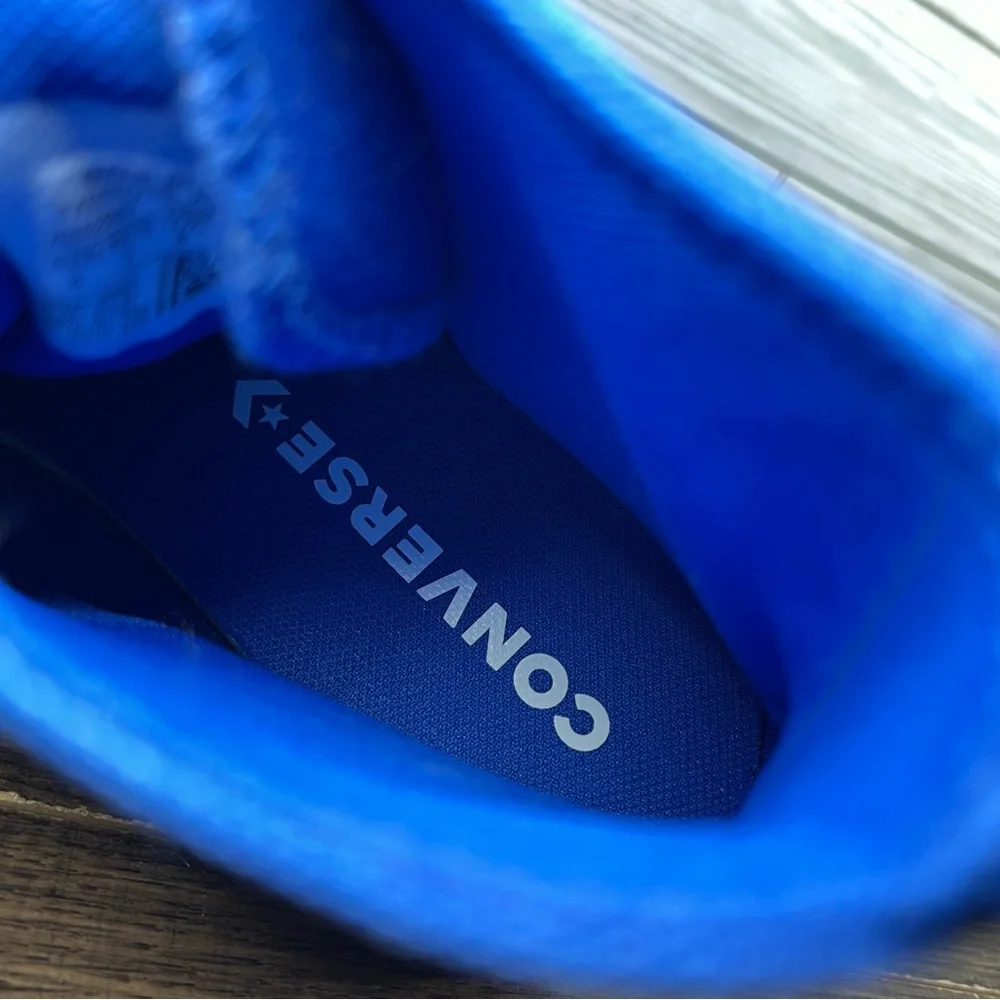 Converse High Top Sneakers in Bright Blue and White - Picture 7 of 10